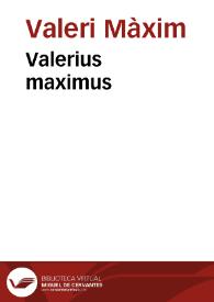 Valerius maximus