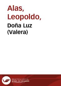 Doña Luz (Valera) / Leopoldo Alas | Biblioteca Virtual Miguel de Cervantes