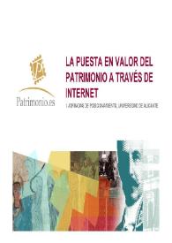 La puesta en valor del Patrimonio a través de Internet / Alfons Martínez | Biblioteca Virtual Miguel de Cervantes