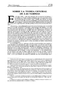 Sobre la teoría general de las normas / Albert Calsamiglia | Biblioteca Virtual Miguel de Cervantes