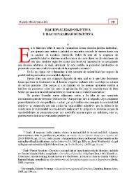 Racionalidad objetiva y racionalidad subjetiva / Ricardo Alberto Caracciolo | Biblioteca Virtual Miguel de Cervantes