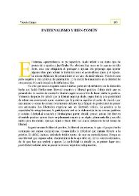 Paternalismo y bien común | Biblioteca Virtual Miguel de Cervantes