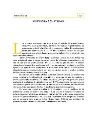 Respuesta a M. Atienza | Biblioteca Virtual Miguel de Cervantes