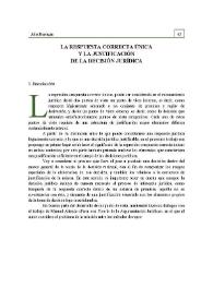 La respuesta correcta única y la justificación de la decisión jurídica | Biblioteca Virtual Miguel de Cervantes