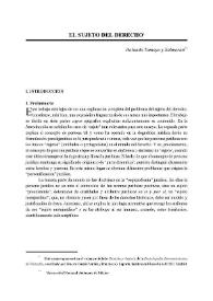 El sujeto del derecho / Rolando Tamayo y Salmorán | Biblioteca Virtual Miguel de Cervantes