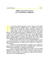Problemas de identidad de los sistemas jurídicos | Biblioteca Virtual Miguel de Cervantes
