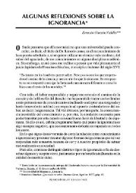 Algunas reflexiones sobre la ignorancia / Ernesto Garzón Valdés | Biblioteca Virtual Miguel de Cervantes