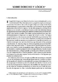 Sobre derecho y lógica / Carlos Alchourrón | Biblioteca Virtual Miguel de Cervantes