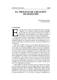 El proceso de creación de Derecho | Biblioteca Virtual Miguel de Cervantes