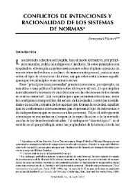Conflicto de intenciones y racionalidad de los sistemas de normas / Emmanuel Picavet | Biblioteca Virtual Miguel de Cervantes