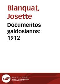Documentos galdosianos: 1912 | Biblioteca Virtual Miguel de Cervantes