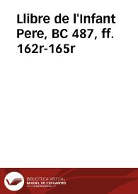 Llibre de l'Infant Pere, BC 487, ff. 162r-165r / edició crítica de Stefano M. Cingolani | Biblioteca Virtual Miguel de Cervantes