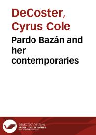 Pardo Bazán and her contemporaries / Cyrus DeCoster | Biblioteca Virtual Miguel de Cervantes