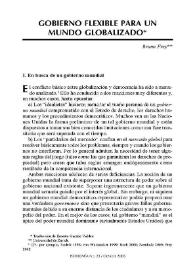 Gobierno flexible para un mundo globalizado / Bruno Frey; traducción de Ernesto Garzón Valdés | Biblioteca Virtual Miguel de Cervantes