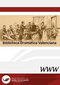 Biblioteca Dramàtica Valenciana | Biblioteca Virtual Miguel de Cervantes