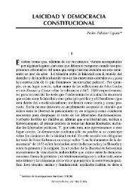 Laicidad y democracia constitucional / Pedro Salazar Ugarte | Biblioteca Virtual Miguel de Cervantes