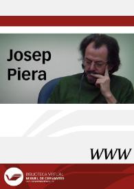 Josep Piera | Biblioteca Virtual Miguel de Cervantes