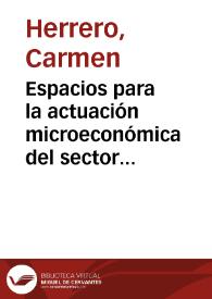 Espacios para la actuación microeconómica del sector público / Carmen Herrero | Biblioteca Virtual Miguel de Cervantes
