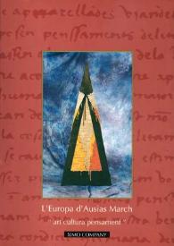 L'Europa d'Ausiàs March : art, cultura, pensament / Ximo Company | Biblioteca Virtual Miguel de Cervantes