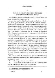 Caldas de Mombuy. Sus aguas termales e inscripciones romanas en 1790 / Agustín Montal y Biosca | Biblioteca Virtual Miguel de Cervantes