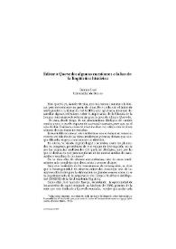 Editar a Quevedo: algunas cuestiones a la luz de la lingüística histórica / Carmen Isasi | Biblioteca Virtual Miguel de Cervantes