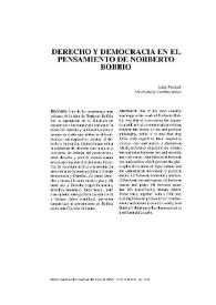 Derecho y democracia en el pensamiento de Norberto Bobbio / Luigi Ferrajoli | Biblioteca Virtual Miguel de Cervantes