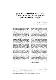 Sobre la posibilidad de formular estándares de prueba objetivos / Marina Gascón Abellán | Biblioteca Virtual Miguel de Cervantes