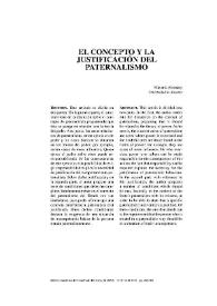 Concepto y fundamentación del paternalismo jurídico / Macario Alemany | Biblioteca Virtual Miguel de Cervantes