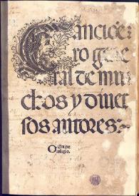 Cancio[n]ero general de muchos y diuersos autores ... | Biblioteca Virtual Miguel de Cervantes