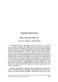 Dolores Romero López (ed.): "Naciones literarias" (Barcelona: Anthropos, 2006) / María Pilar Couceiro | Biblioteca Virtual Miguel de Cervantes