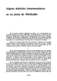 Algunos símbolos juanramonianos en un poeta de "Mediodía" / Miguel Cruz Giráldez | Biblioteca Virtual Miguel de Cervantes