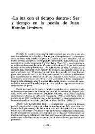 "La luz con el tiempo dentro" : ser y tiempo en la poesía de Juan Ramón Jiménez / Paul R. Olson | Biblioteca Virtual Miguel de Cervantes