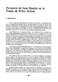 Presencia de Juan Ramón Jiménez en la poesía de Pedro Salinas / Gregorio Torres Nebrera | Biblioteca Virtual Miguel de Cervantes