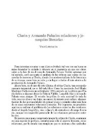 Clarín y Armando Palacio Valdés : relaciones y jerarquías literarias / Yvan Lissorgues | Biblioteca Virtual Miguel de Cervantes