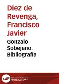 Gonzalo Sobejano. Bibliografía / Francisco Javier Díez de Revenga | Biblioteca Virtual Miguel de Cervantes