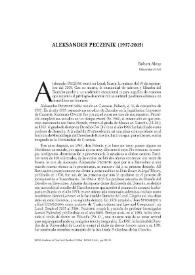 Aleksander Peczenik : 1937-2005 / Robert Alexy | Biblioteca Virtual Miguel de Cervantes