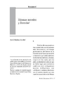 Dilemas morales y Derecho / David Martínez Zorrilla | Biblioteca Virtual Miguel de Cervantes