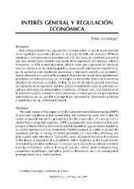Interés general y regulación económica / Pablo Larrañaga | Biblioteca Virtual Miguel de Cervantes