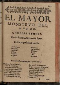 El mayor monstruo del mundo | Biblioteca Virtual Miguel de Cervantes