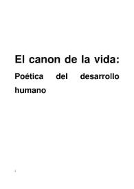 El canon de la vida: Poética del desarrollo humano / Joaquín José Martínez Sánchez | Biblioteca Virtual Miguel de Cervantes
