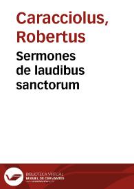 Sermones de laudibus sanctorum | Biblioteca Virtual Miguel de Cervantes