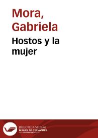 Hostos y la mujer / Gabriela Mora | Biblioteca Virtual Miguel de Cervantes