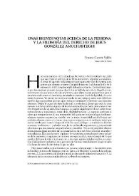 Unas breves notas acerca de la persona y la Filosofía del Derecho de Jesús González Amuchastegui (1959-2008) | Biblioteca Virtual Miguel de Cervantes