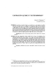 Castración química y determinismo | Biblioteca Virtual Miguel de Cervantes