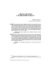 Laicidad, religión y deliberación pública | Biblioteca Virtual Miguel de Cervantes