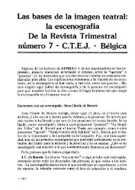 Las bases de la imagen teatral: la escenografía. De la Revista Trimestral número 7- C.T.E.J.-Bélgica | Biblioteca Virtual Miguel de Cervantes