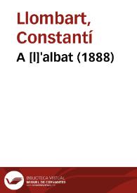 A [l]'albat (1888) | Biblioteca Virtual Miguel de Cervantes