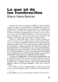 Lo que sé de los hombrecillos [Reseña] / Bianca Estela Sánchez | Biblioteca Virtual Miguel de Cervantes