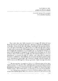 La lengua del "Libro de Buen Amor" / Juan Gutiérrez Cuadrado | Biblioteca Virtual Miguel de Cervantes