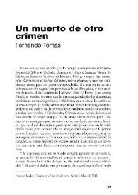 Un muerto de otro crimen / Fernando Tomás | Biblioteca Virtual Miguel de Cervantes